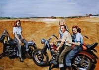 Dziewczyny na motorach, połowa XX w. - 1