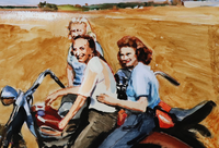 Dziewczyny na motorach, połowa XX w. - 2