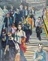 Postacie schodzące po schodach - 1