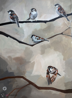 Wróble na drzewie - 1