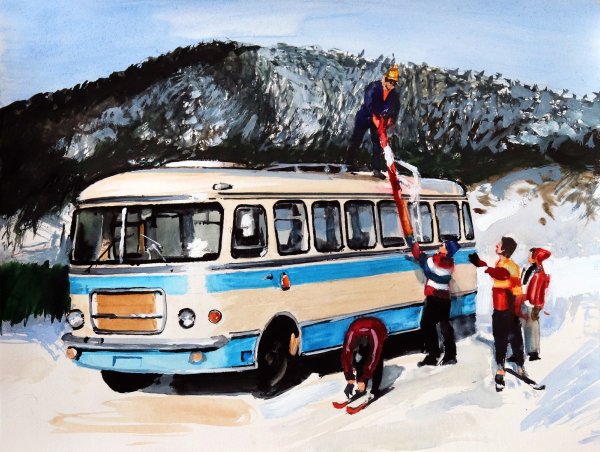 San na stoku narciarskim